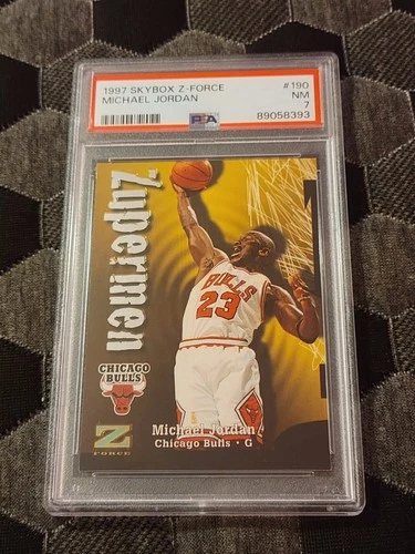 1997-98 Skybox Z-Force #190 Michael Jordan PSA 7 Graded Card NBA ZForce Zupermen