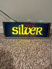 Vintage Colt 45 Silver Lighted Hanging Beer Sign