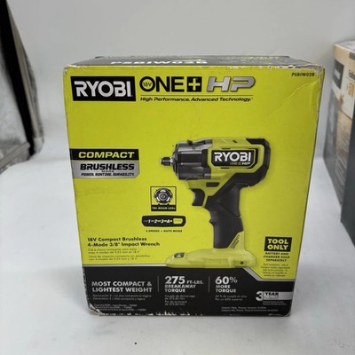 Ryobi 18V ONE+ HP Brushless Compact 3/8'' Impact Wrench 4-Mode PSBIW02B
