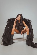 Black Raven Wings Movable Dark Angel Wings Photo Prop