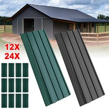 12/24X Metal Cladding Roof Sheets Corrugated Garage Carport Shed Roofing Panels