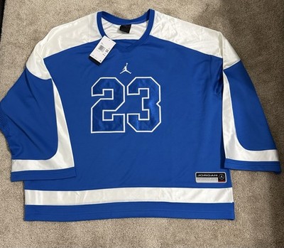 JORDAN BROOKLYN COLLEGIATE HOCKEY JERSEY BLUE MEN'S SZ XXL. HV0109