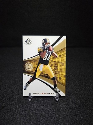 2004 SP Game Used Hines Ward Gold Parallel football card Steelers # ed 94 of 100