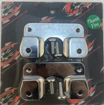 Covingtons Chrome Front Fender Relocation Adapters 2014-2023 Harley Touring FLHX