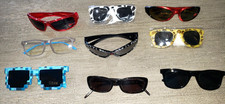 9 pair boys SUN GLASSES red SPIDERMAN LEOPARD SPOTS BLUE WHITE ZEBRA PAIR NEW