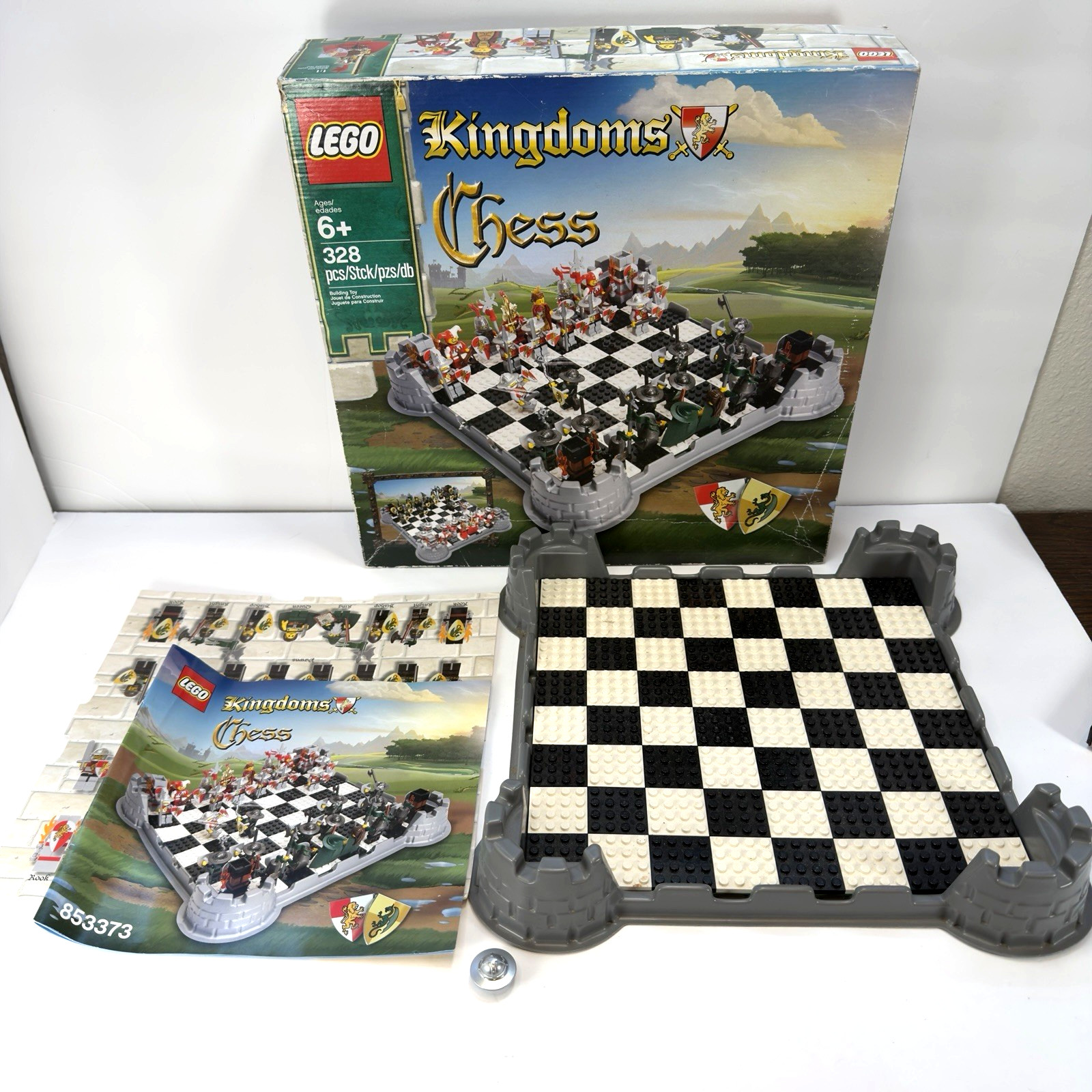 LEGO Kingdoms Chess 853373 Box Board Insert Instructions Incomplete Parts 2012