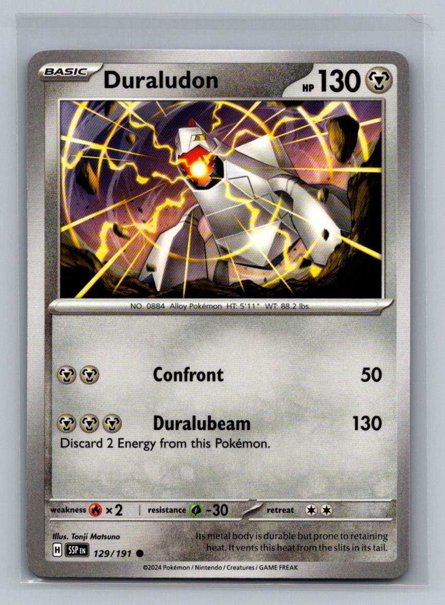 Duraludon 129/191 Surging Sparks Pokemon TCG Card NM 2024 SSP English