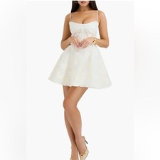 House Of Cb Serenity Jacquard Cocktail Mini Dress