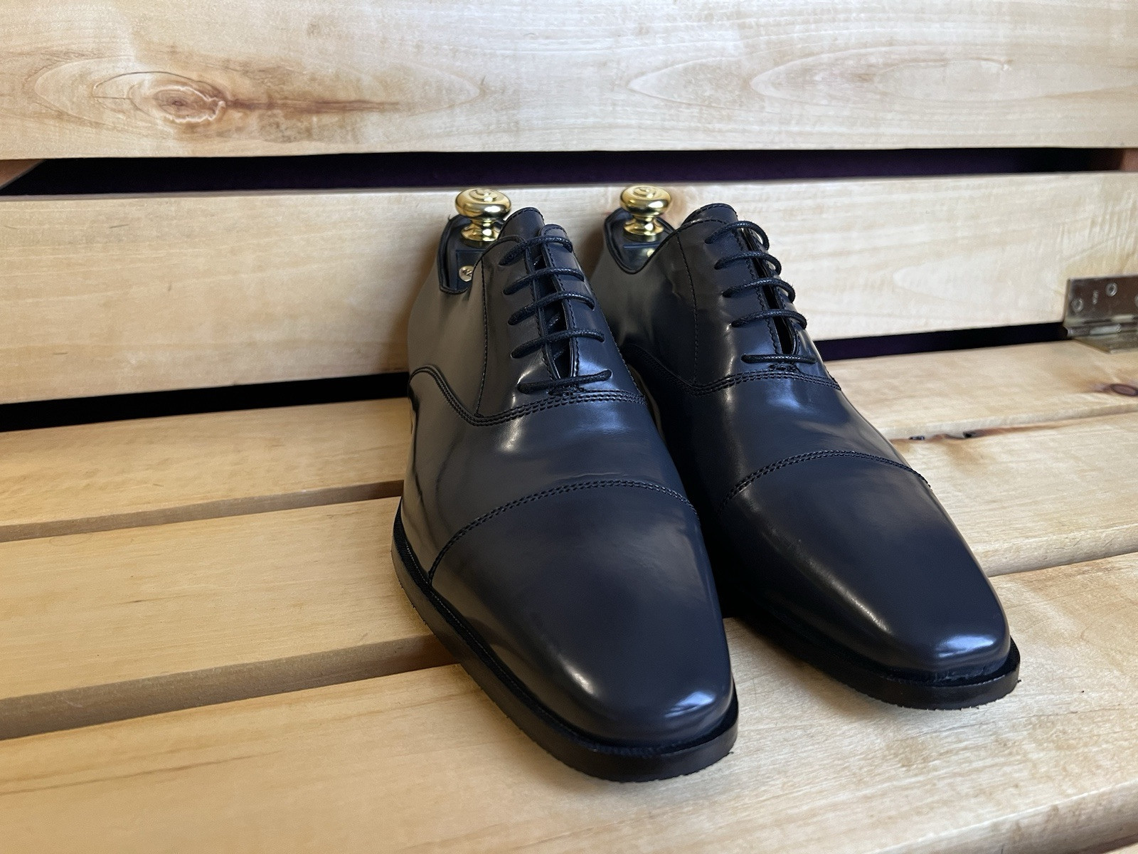 SAOLA Zilli Premium scarpe da uomo in pelle grigia con alberi per scarpe taglia UK 8.5 US 9.5 EU 42.5