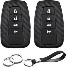 2pcs Compatible with Camry RAV4 Hybrid Avalon C-HR Corolla Prius Smart 4 Buttons