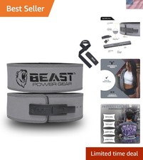 10MM Thick Leather Weight Lifting Belt with Adjustable Lever Buckle