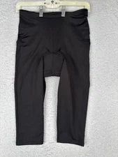 Performance Womens Padded Cycling Knickers 3/4 Capri Leggings Black Medium USA