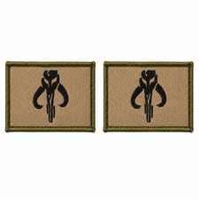 Mythosaur Skull Bounty Hunter Boba Patch 2PC SET HOOK BACKING 3x2 inch