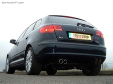 Milltek Sportauspuffanlage für Audi A3 8P Sportback 2.0l TFSI quattro 2x76mm