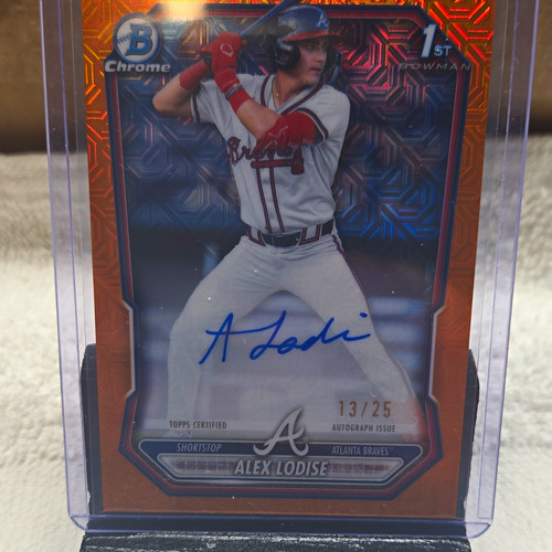 Bowman 2026 Bowman Chrome Alex Lodise Orange Mojo Refractor Auto /25 Braves