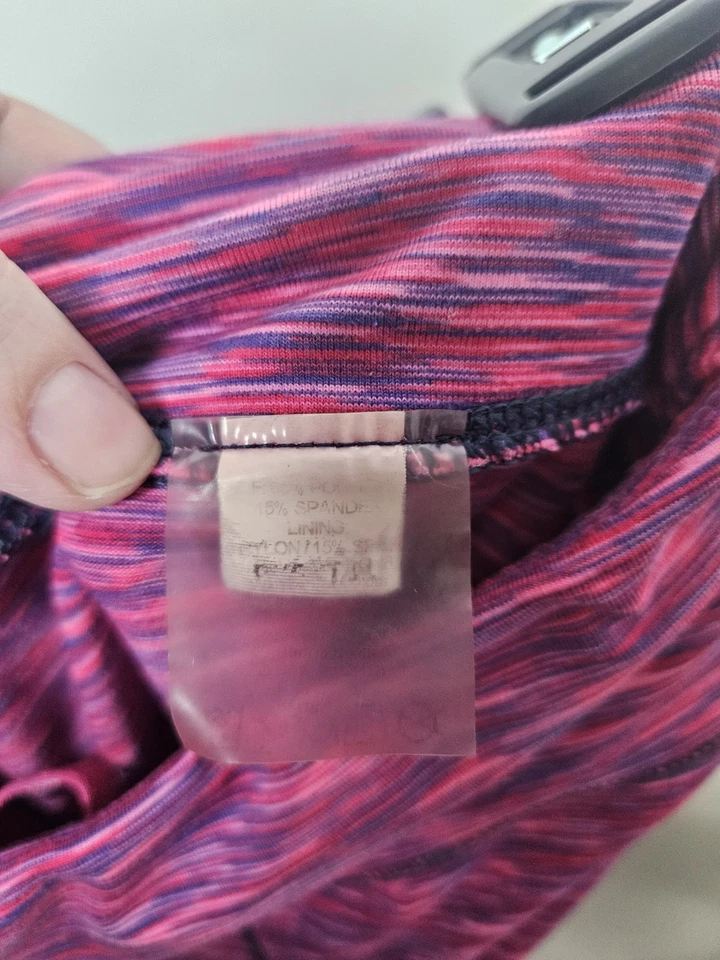 Pink Lotus Mujer’s Leggings Recortados Yoga M Rosa Púrpura Dobladillo Atado Ropa Activa Pantalones Foto 4 de 4