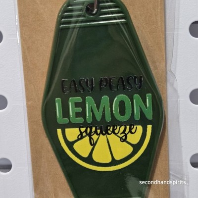 Easy Peasy Lemon Squeeze Keychain - Vintage Motel Style Acrylic 