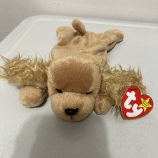 Ty Beanie Baby Spunky the Dog DOB January 14, 1997 MWMT Free Shipping