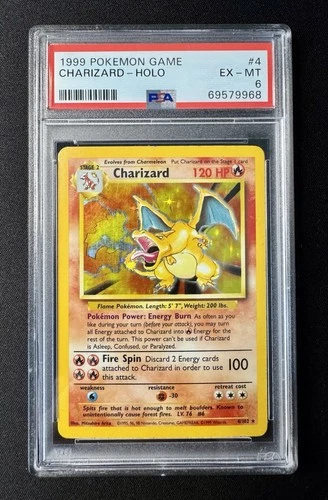 Pokemon Base Set Charizard 4/102 Holo Rare Card 1999 WOTC PSA 6