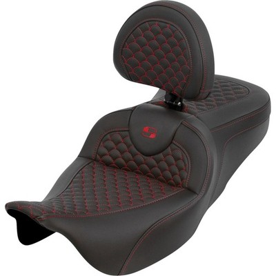 Roadsofa  Seat - Dragon Scale - Red Stitch for Touring '08-'25 808-07B-208B4