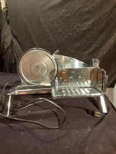 Rival Electric Food Meat Slicer Adjustable Thickness Chrome Finish