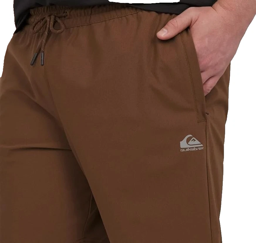 Quiksilver Men's Comfort Stretch Dry Flight Active Short, Brown, L
