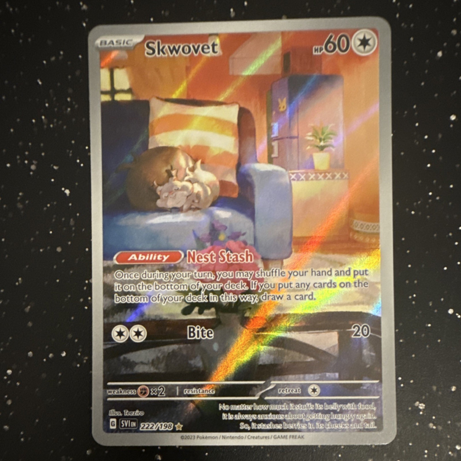 Skwovet 222/198 SV01 Scarlet & Violet Illustration Rare Holo Pokémon TCG English