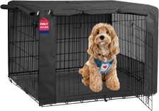 Breathable Dog Crate Cover 36 Inch, Durable Heavy Duty Kennel Cover, Dual Zipper