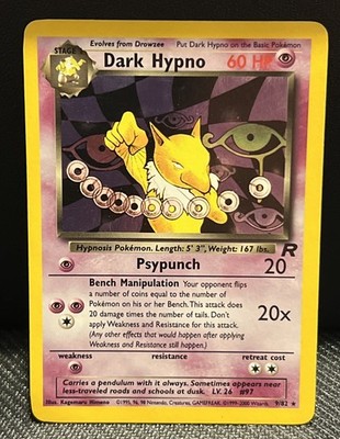 Pokemon Dark Hypno 9/82 Holo From Rocket - CLEAN LP+   