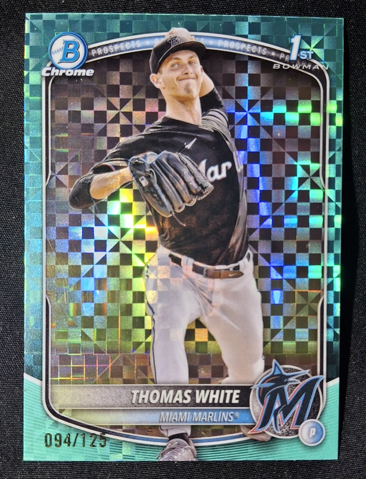 2025 Bowman - Chrome Prospects Thomas White #BCP-69 Aqua X-Fractor /125 (RC)