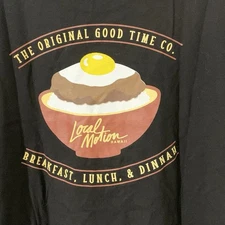 Local Motion Men’s Shirt 2XL Black Loco Moco All Day Graphic Print New