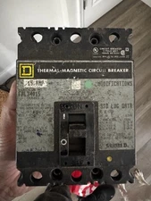 Square D - FAL34015 - 15A CIRCUIT BREAKER - 480V, 3P, 3PH, 18kA @ 480V (TESTED)
