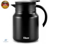 Tiken 1L Thermoskanne Aus Doppelwandingem Edelstahl Isolierkanne Kaffeekanne