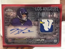 2024 Topps Chrome - Rookie Autographs Blake Corum #CPA-BC Red Refractor /5
