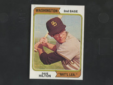 1974 Topps Baseball No 148 Dave Hilton Washington Nationals Variation NMMT