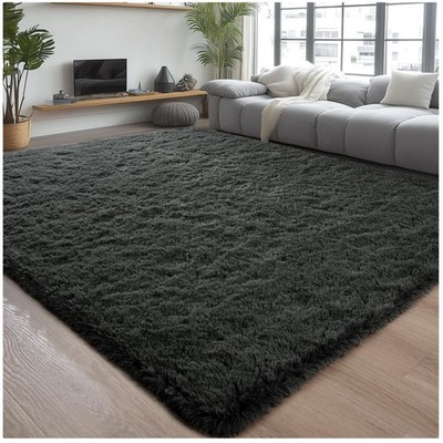 Non-Shedding Shag Furry Rug 5x8 ft - Kids Girls Room Decor