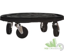 CARRELLO PEDANA TONDA 40 CM 4 RUOTE ROTELLE SPOSTA TUTTO MAX 200 KG PORTAPACCHI