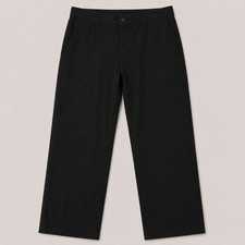 Lee Mens Black Dress Pants 40x32 Flat Front Straight Career Casual Slacks