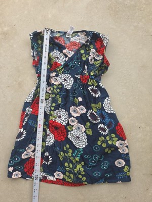 Tea Collection Lily Pond Floral Wrap Dress Girls Size 7  Sleeveless