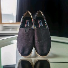 Bobs By Skechers Shoes Women's 9 Espadrille Wedge Slip On Canvas