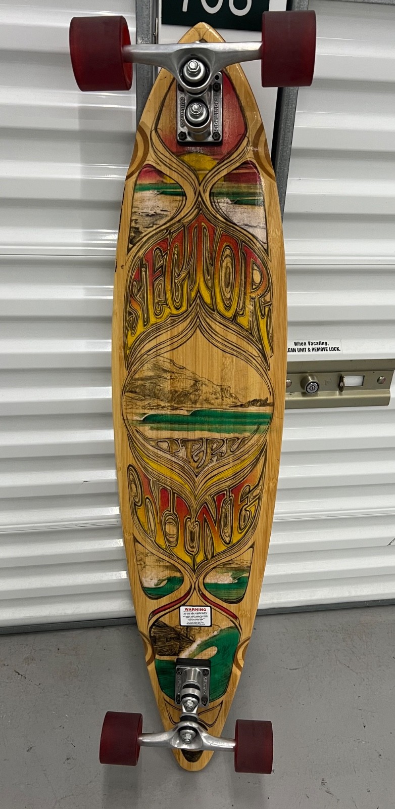 SECTOR 9 PERU Bamboo 44&rdquo; X 10&rdquo; Longboard Skateboard Gull