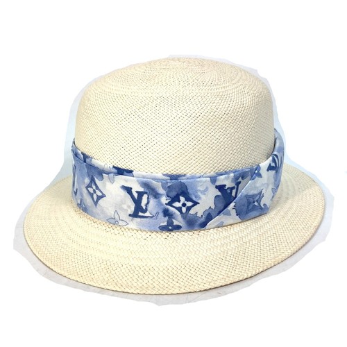 LOUIS VUITTON M76762 Monogram Watercolor Chapo-Summertime straw hat bucket hat