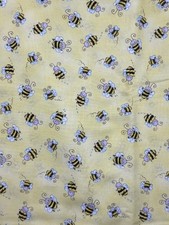 Yellow Bee Fabric Cranston Print Cotton 44" BTY