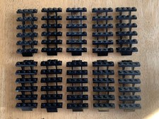 Lego 10 X Black Stairs 7x4x6 Straight Open Staircase 30134