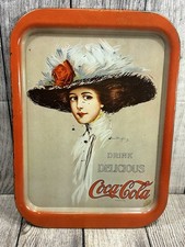 1971 Coca Cola Metal Serving Tray 1909 Hamilton King Coca-Cola Girl Vintage