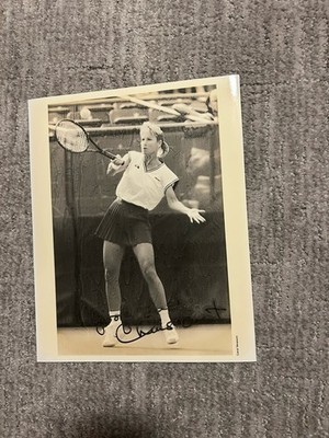 Chris Evert Autographed B&W 8x10 Photo  Guaranteed Authentic!