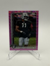 2025 Topps Chrome Jeremy Chinn Pink Wave Refractor #/250 SP Raiders