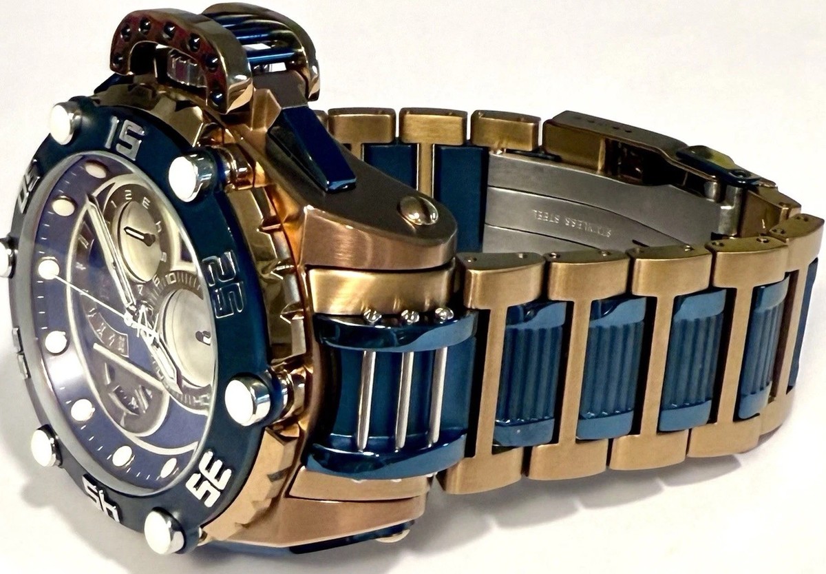 52mm KHAKI & BLUE Bracelet | FLYING FOX | Swiss Chrono 8040.N