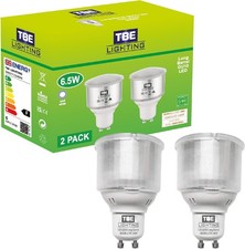 TBE LIGHTING 6.5w GU10 Spot Light Bulbs - 2 Pack - LED Long Barrel Reflector Bu