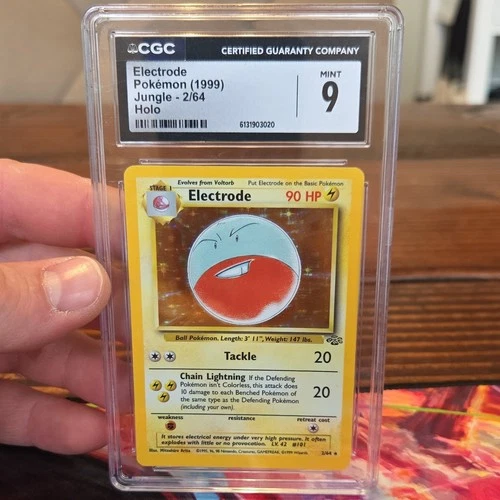 Pokémon TCG Electrode 2/64 Jungle Holo Rare English 1999 CGC 9 Graded